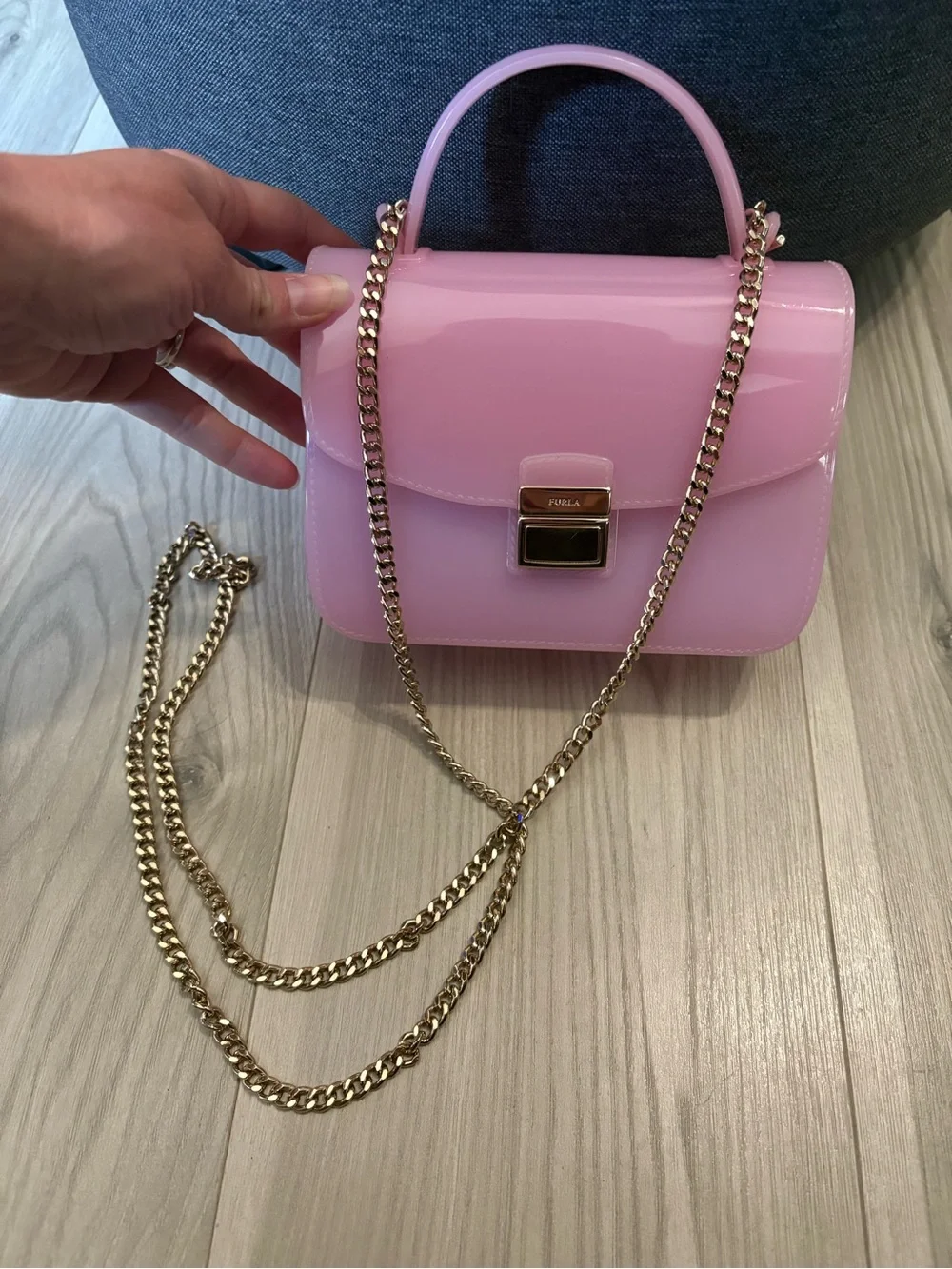 Furla Candy Metropolis Mini Crossbody Bag - Pink Jelly PVC